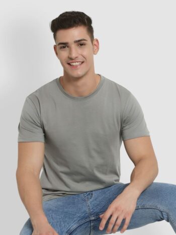 Space Grey Plain T-Shirt for Men