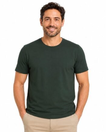 DUOEN Men's Plain 100% Cotton T-Shirt